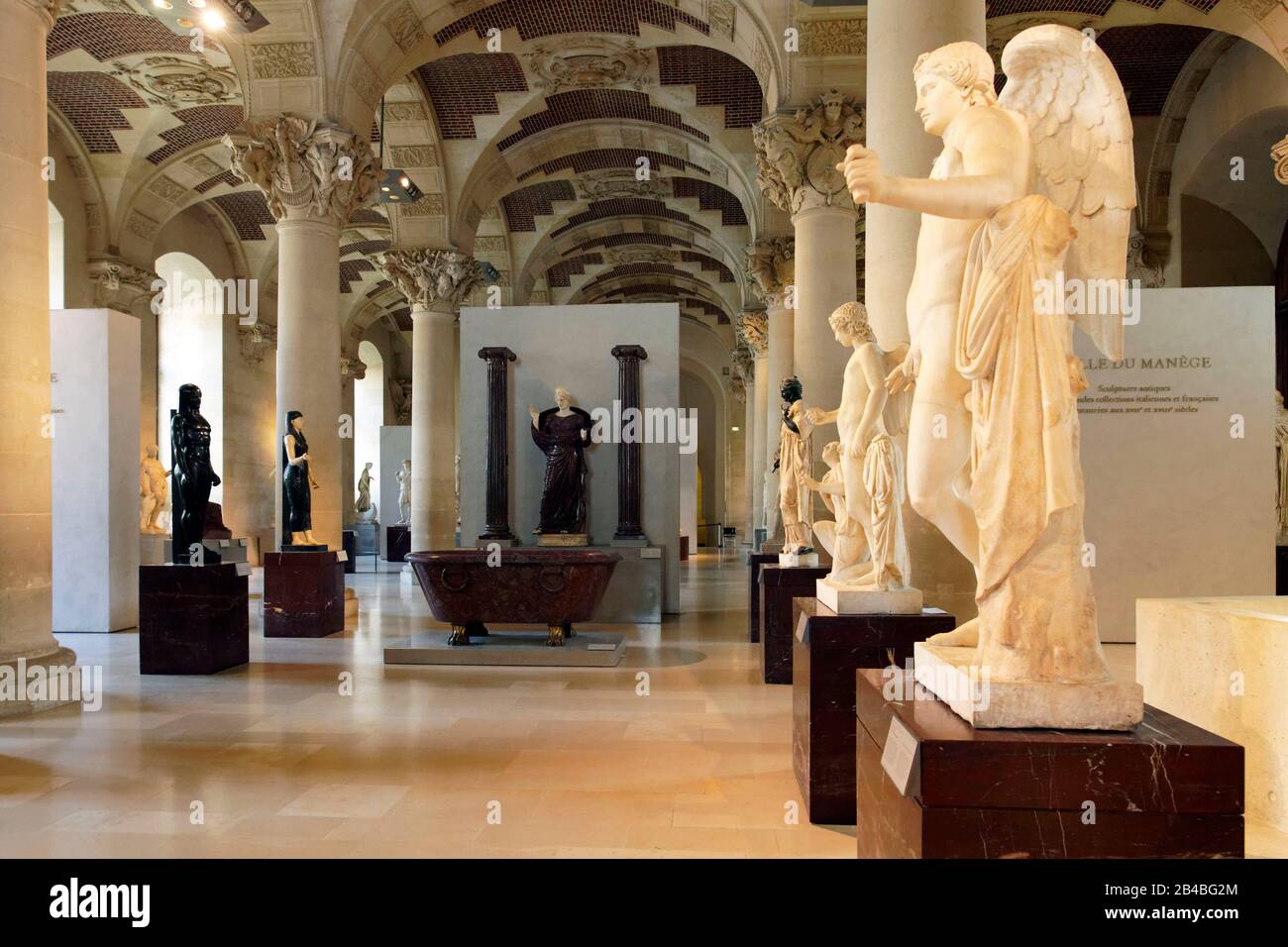 France, Paris, classée au patrimoine mondial par l'UNESCO, Musée du Louvre, salle Manège construite sous le règne de Napoléon III, département des antiquités romaines Banque D'Images