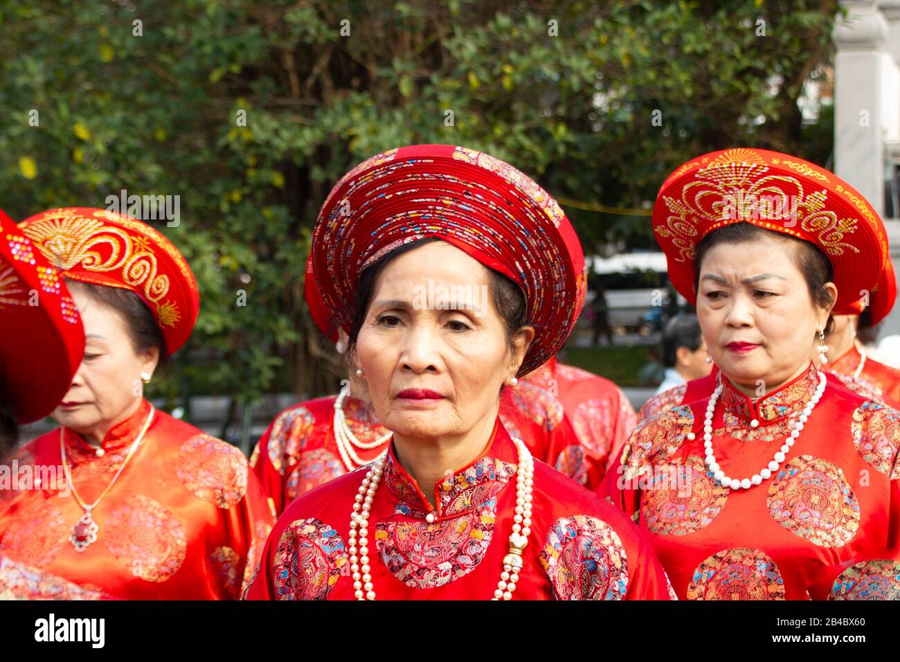 Hanoi (Vietnam), 31 janvier 2020, procession religieuse dans le Temple de la montagne de Jade Banque D'Images