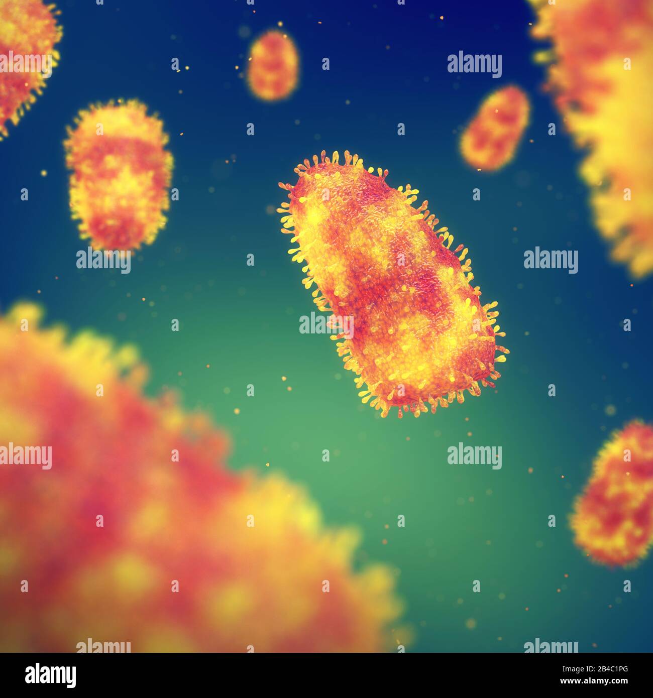 La rage est une maladie virale mortelle du système nerveux, l'infection par le virus de la rage Banque D'Images