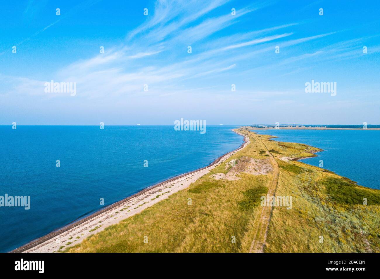 La plage sur la péninsule du Danemark sur l'île de Lolland Hyllekrog Banque D'Images