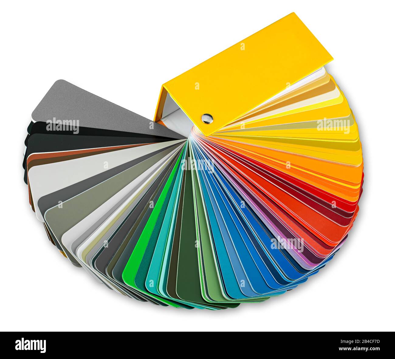 Catalogue de cartes de ventilateur de guide de couleur avec spectre de toutes sortes de couleurs pour choisir la peinture dans le livre. Bricolage rénovation maison amélioration industrie de l'impression co Banque D'Images