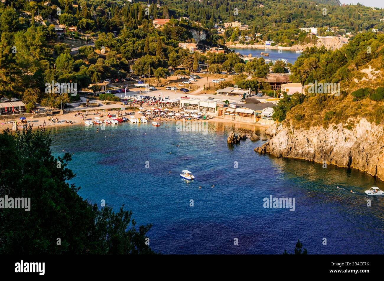 Beaux paysages de Corfou, Grèce Banque D'Images