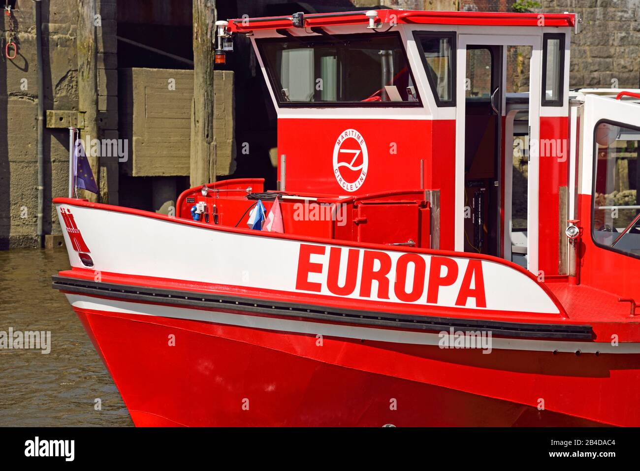 Europe, Allemagne, Ville hanséatique de Hambourg, Circle Line, Motor ship Europe, bateau d'excursion, Banque D'Images