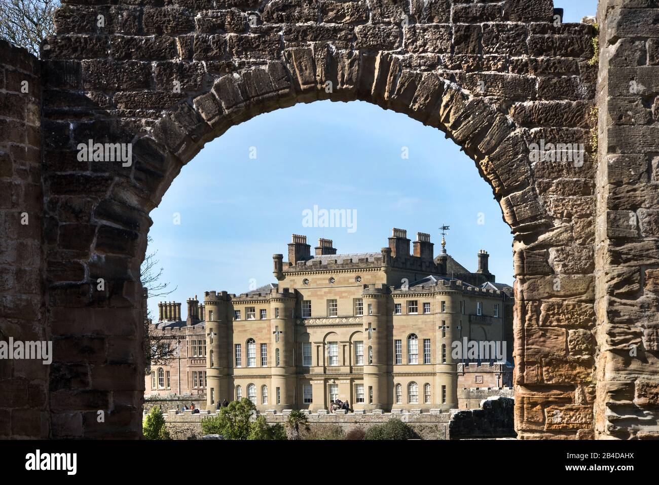 Imposante arche au château de Culzean, Banque D'Images