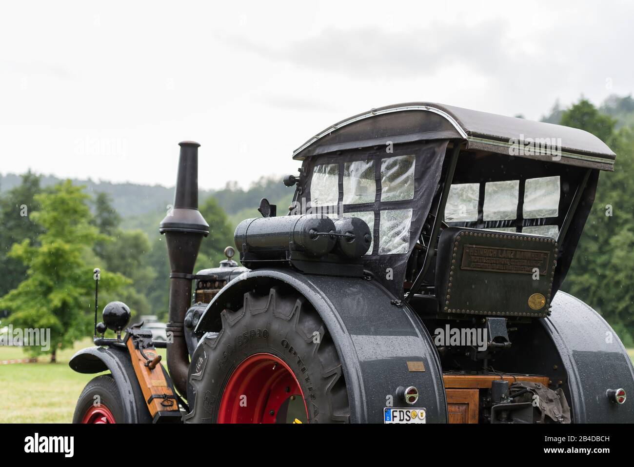 Bad König, Hesse, Allemagne, Lanz Bulldog Type D 9506 Ackerluft, au Bad Königer Classic Festival, 45 ch, construit en 1950, capacité moteur 10338, fabricant Heinrich Lanz AG de Mannheim Banque D'Images