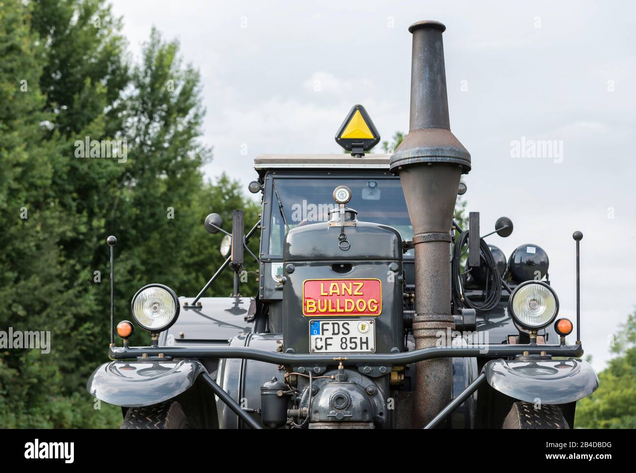 Bad König, Hesse, Allemagne, Lanz Bulldog Type D 9506 Ackerluft, au Bad Königer Classic Festival, 45 ch, construit en 1950, capacité moteur 10338, fabricant Heinrich Lanz AG de Mannheim Banque D'Images