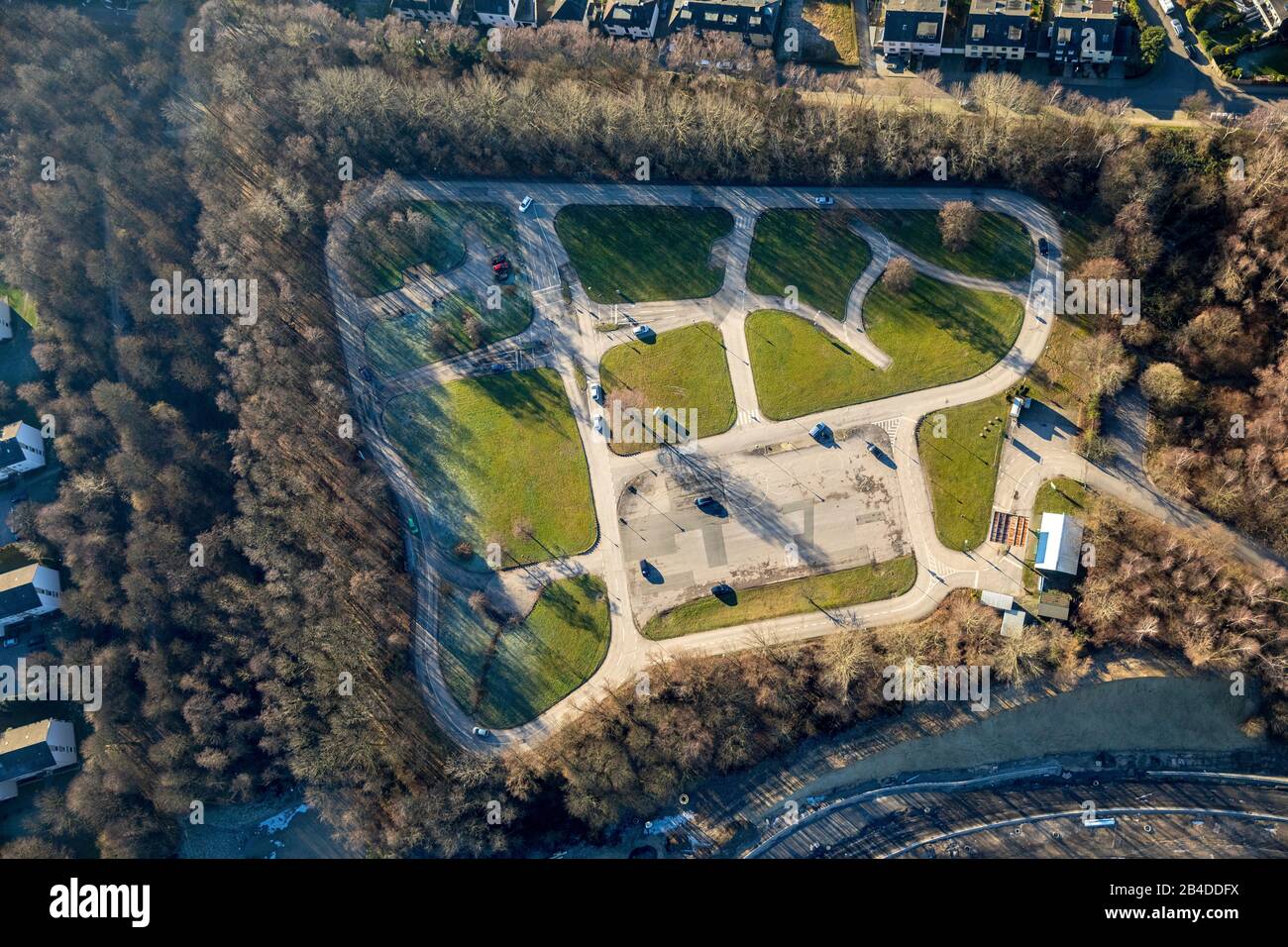 Luftbild, Centre De Formation Routière Adac, Frillendorf, Essen, Région De La Ruhr, Rhénanie-Du-Nord-Westphalie, Allemagne Banque D'Images