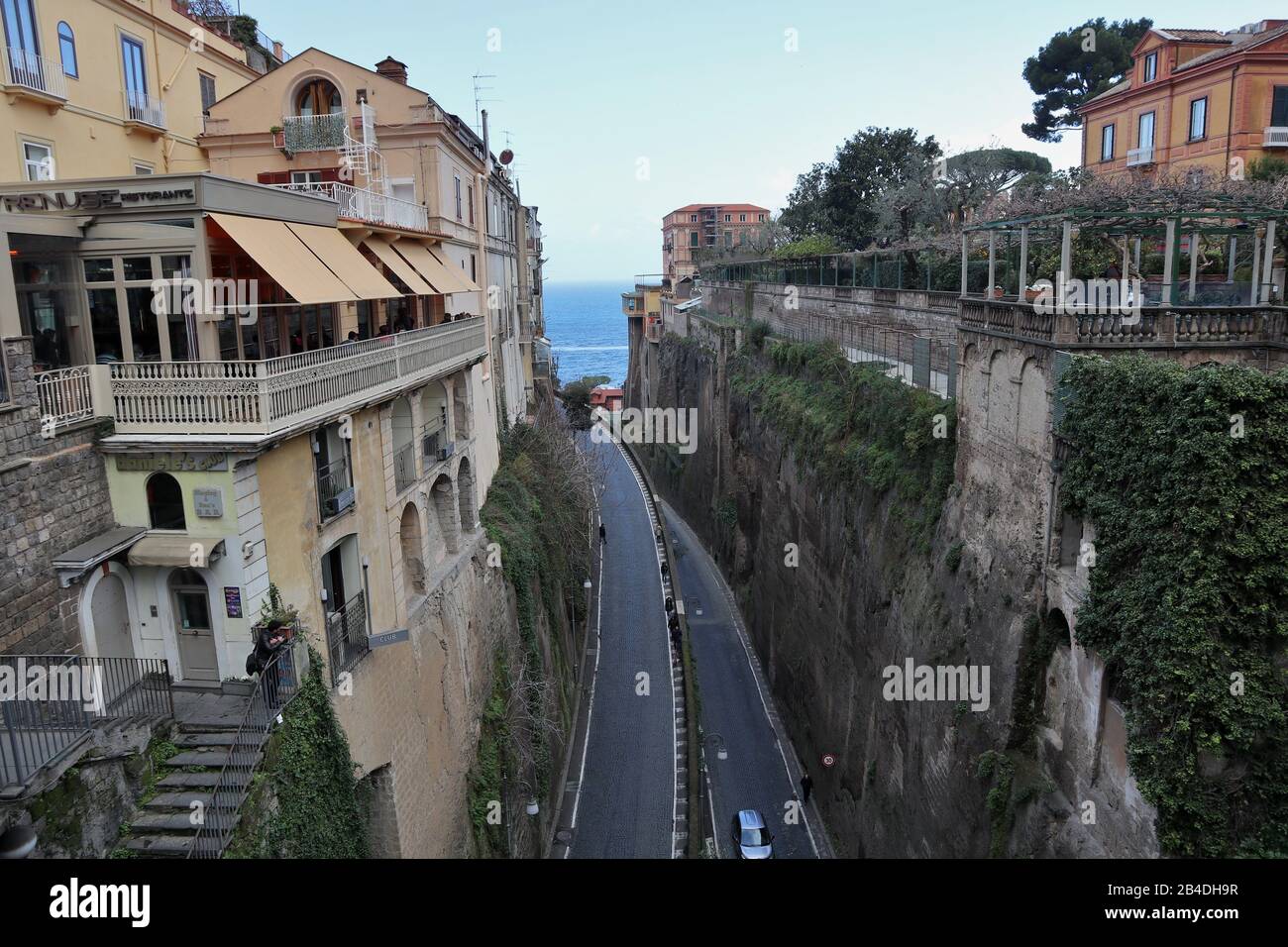 Sorrente - Via Luigi De Maio Da Piazza Tasso Banque D'Images