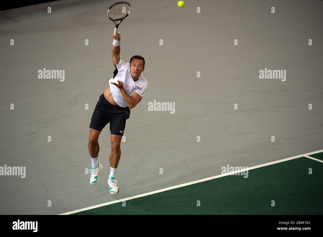 Düsseldorf, Allemagne. 06 mars 2020. Tennis, Masculin, Davis Cup - Qualification, Allemagne - Biélorussie: Kohlschreiber (Allemagne) - Gerassimow (Biélorussie). Philipp Kohlschreiber en action. Crédit: Federico Gambarini/Dpa/Alay Live News Banque D'Images