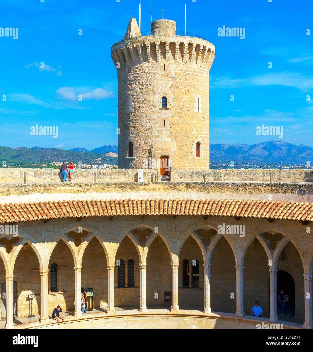 Château De Bellver, Palma De Majorque, Majorque, Iles Baléares, Espagne, Europe Banque D'Images