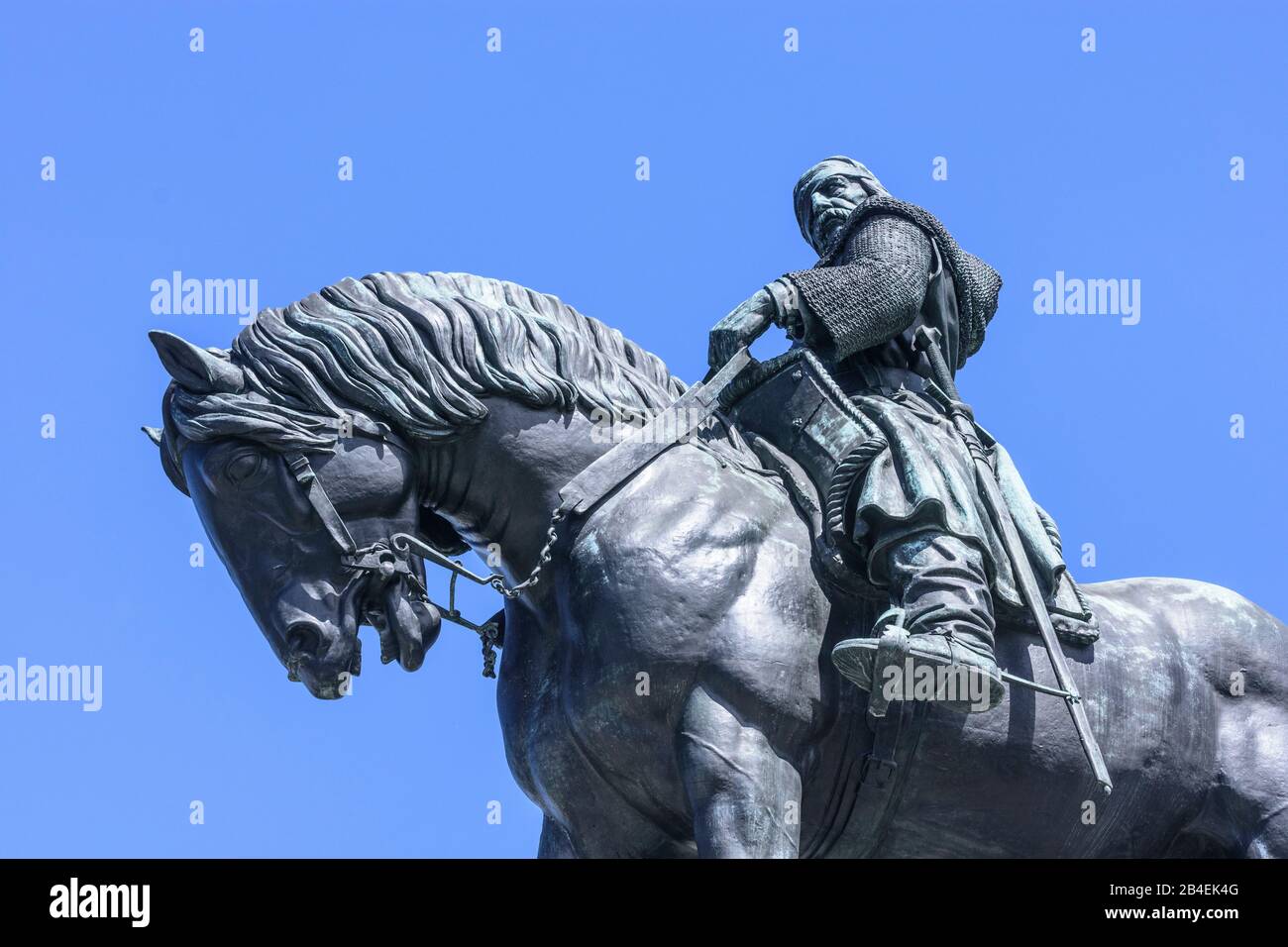 Praha, Monument National de Vitkov, troisième plus grande statue équestre en bronze au monde de jan Zizka à Praha, Prag, Prague, Tchèque Banque D'Images