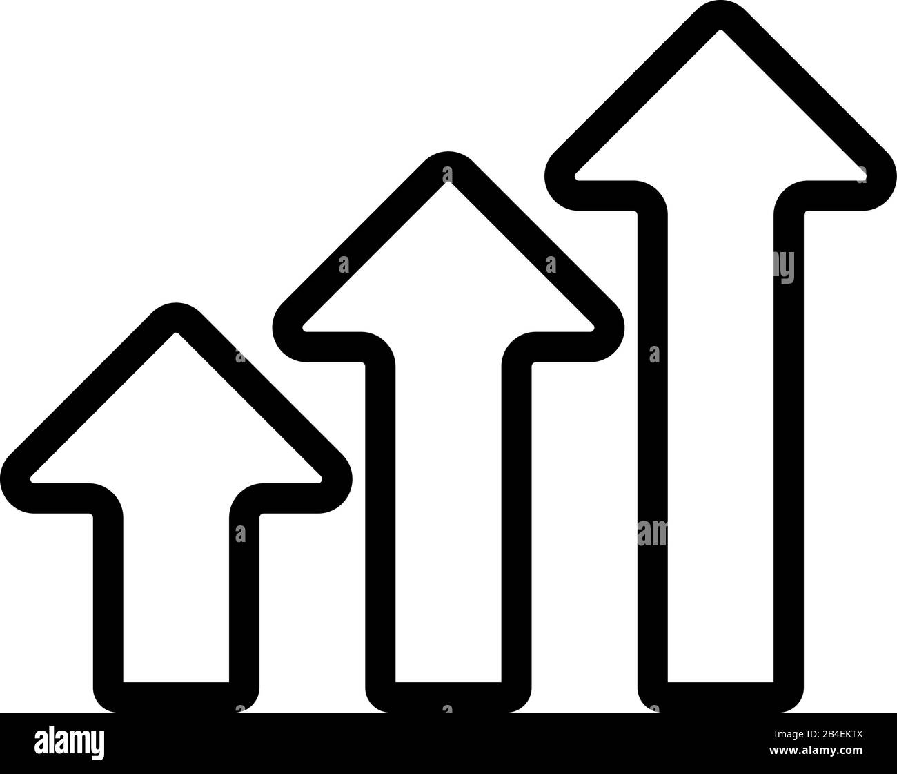 Vecteur d'icône de progression. Illustration du symbole de contour isolé Illustration de Vecteur