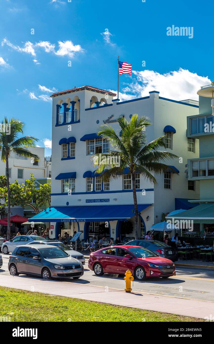 Shore Park Hotel, Ocean Drive, Quartier Art Déco, South Beach, Miami Beach, Miami-Dade County, Floride, États-Unis, Nordamerika Banque D'Images