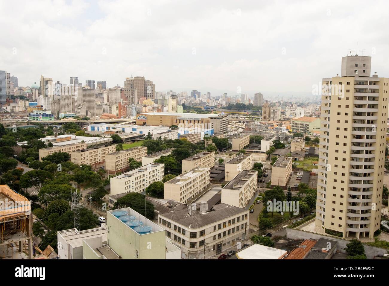 Vue aérienne De L'Urbanisation, Cambuci, São Paulo, Brésil Banque D'Images