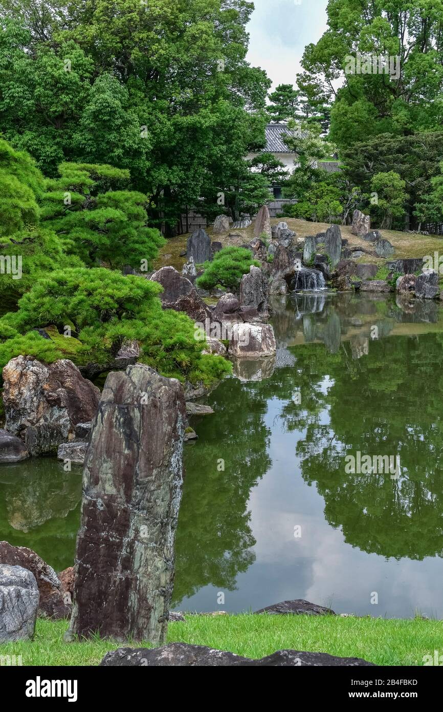 Jardins Ninomaru, Château De Nijo, Kyoto, Honshu, Japon Banque D'Images