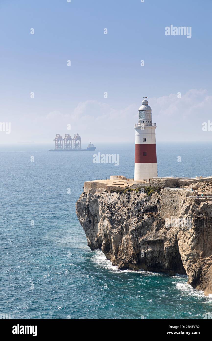 Phare De Trinity House, Europa Point, Gibraltar Banque D'Images