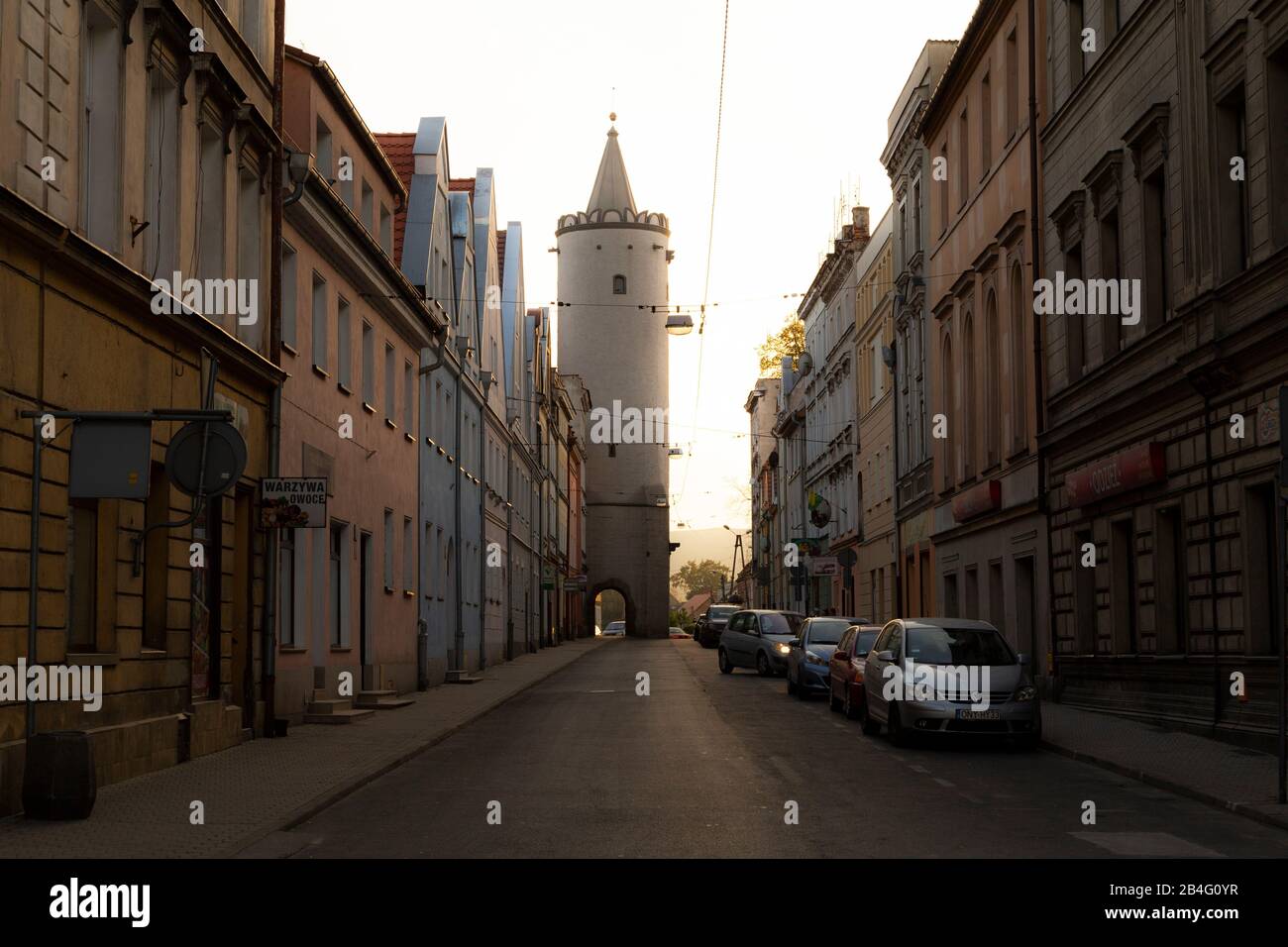 Europe, Pologne, Comté de Nysa, Opole Voivodeship, Paczkow / Patschkau, hôtel de ville et centre-ville Banque D'Images