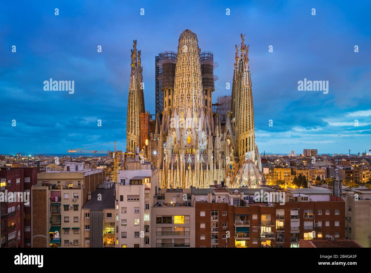 Cathédrale de la Sagrada Familia à Barcelone, Espagne Banque D'Images