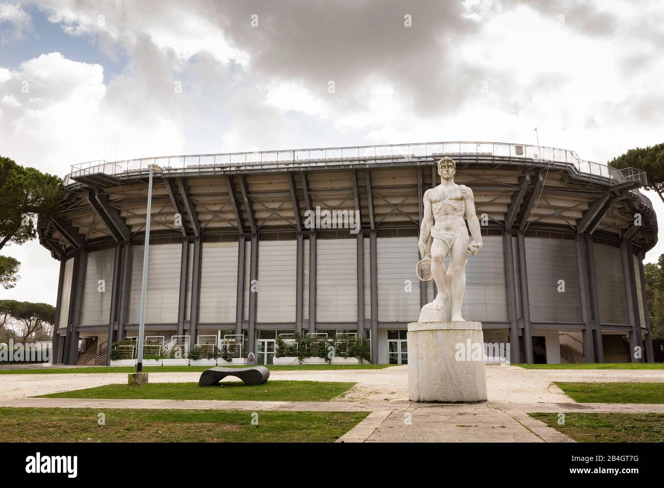 Stade de tennis de Rome sur la Viale del Foro Italico Banque D'Images