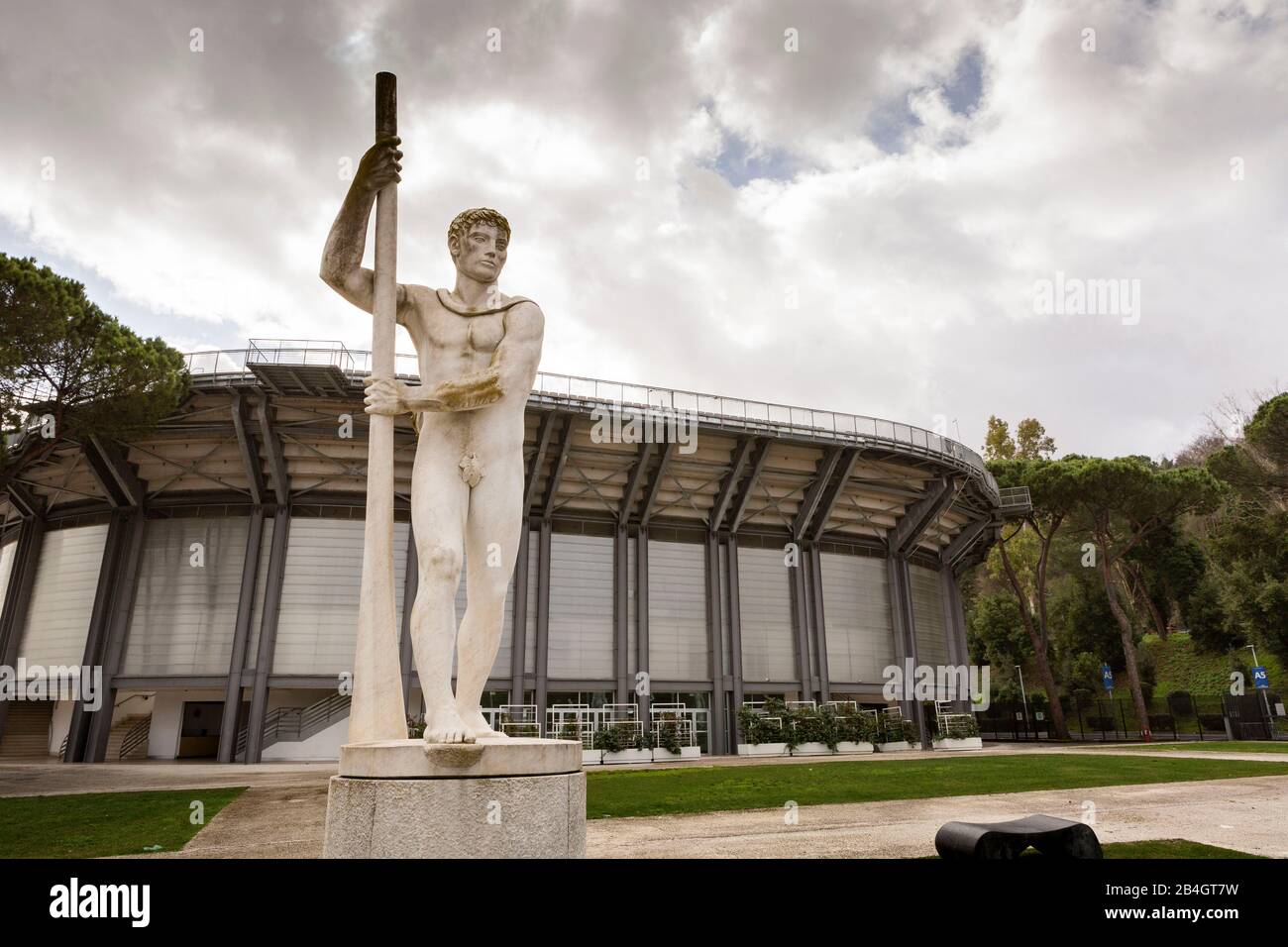 Stade de tennis de Rome sur la Viale del Foro Italico Banque D'Images