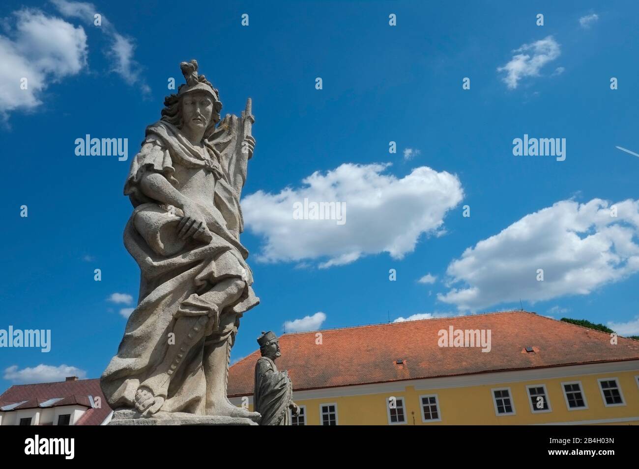 Statue De Saint Florian, Brtnice, République Tchèque Banque D'Images