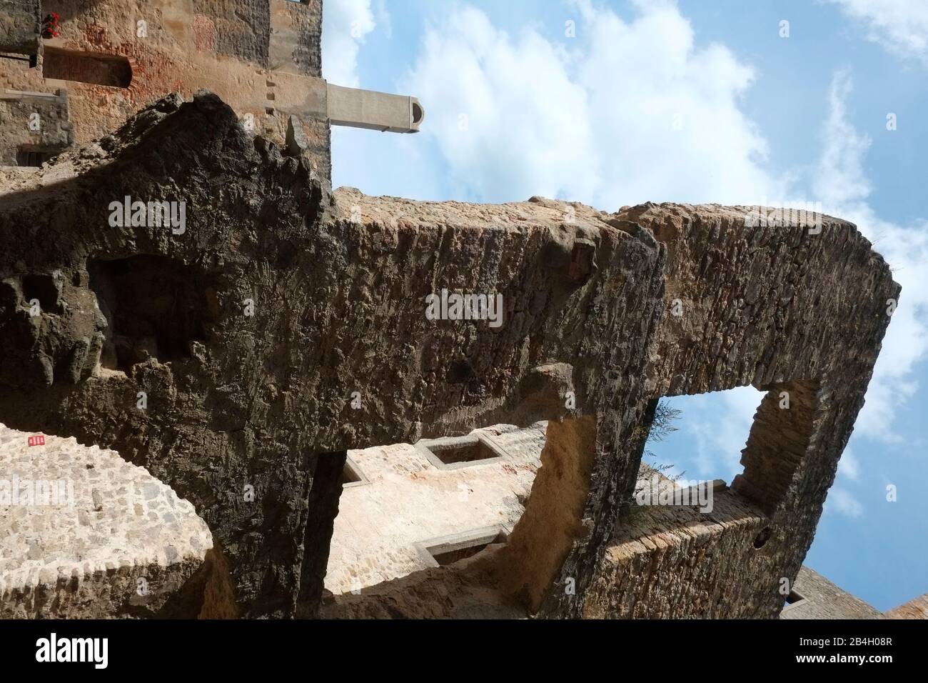 Château de Landstejn, République tchèque, le Château a été construit au début du XIIIe siècle probablement par la première morave comme point de soutien pour le territoire de la Bohême, de la Moravie et de l'Autriche. Banque D'Images