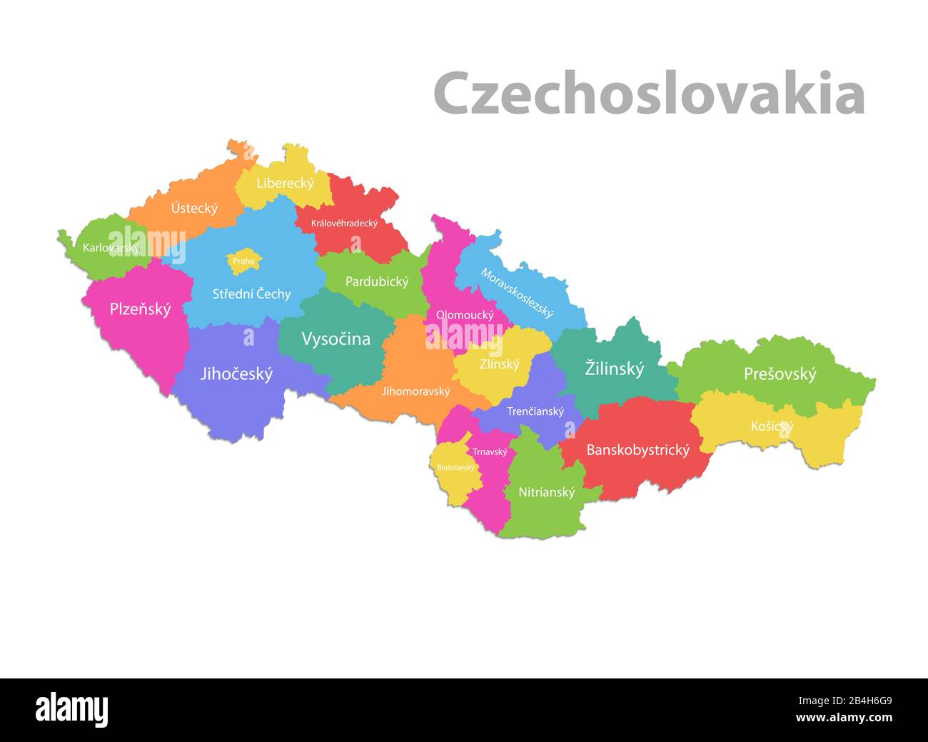 carte tchécoslovaquie