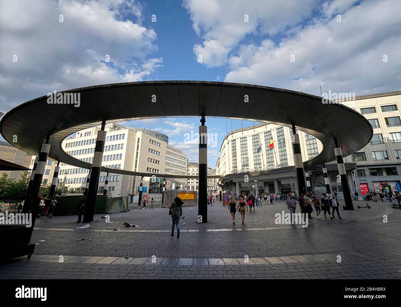 Europe, Belgique, Bruxelles, Gare Centrale, Gare Centrale De Bruxelles, Bâtiment, Extérieur Banque D'Images