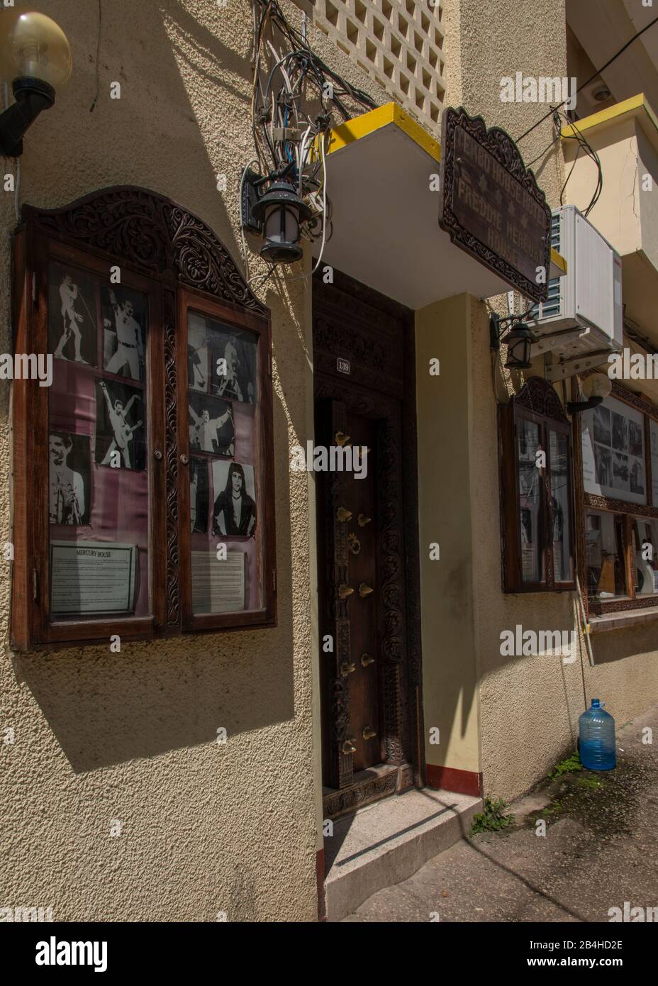 Destination Tanzanie, Ile de Zanzibar: Impressions de Stone Town, le plus ancien quartier de Zanzibar City, la capitale de l'Etat tanzanien de Zanzibar. Freddy Mercury House. Banque D'Images