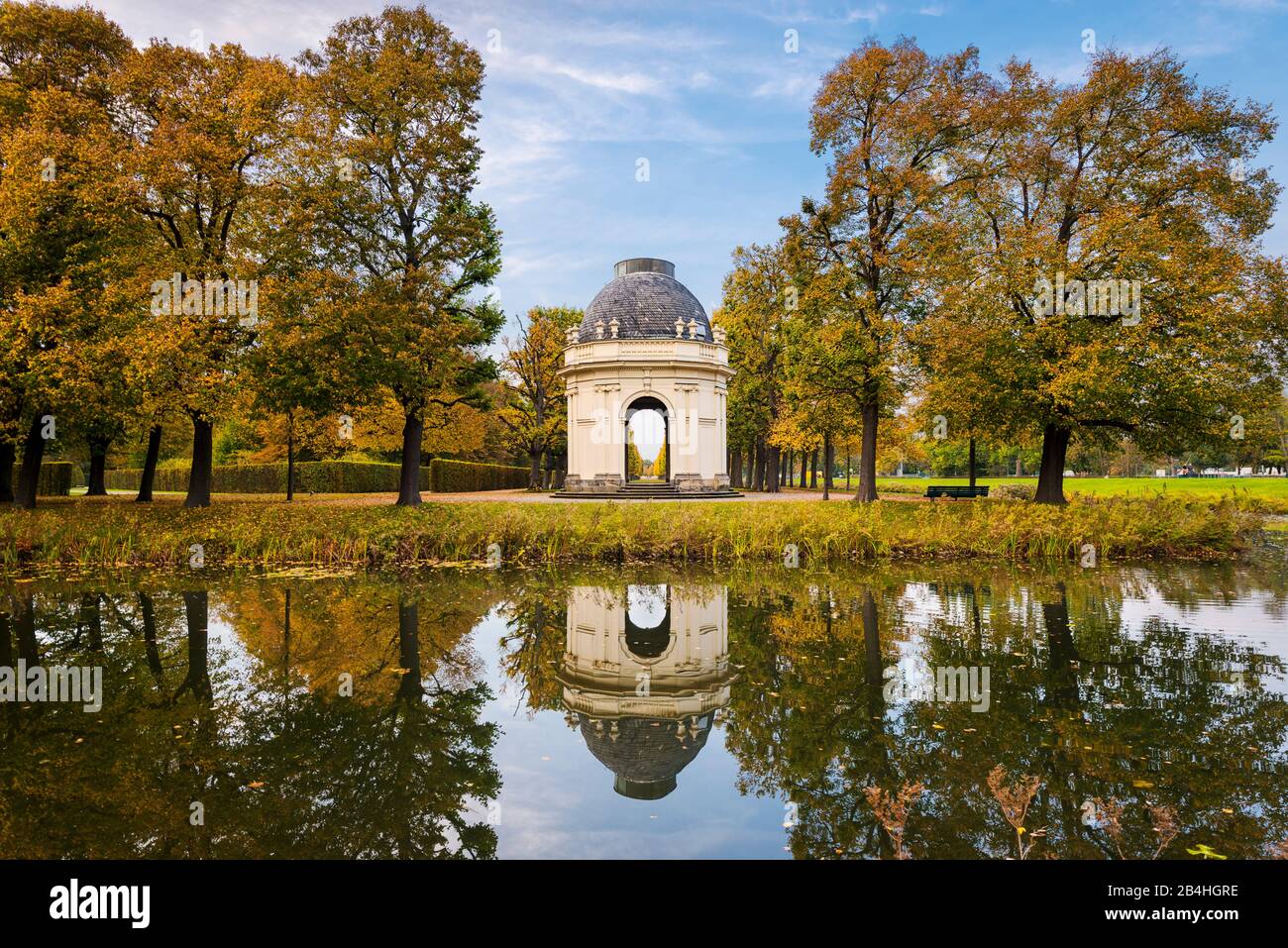 L'automne dans les jardins de Herrenhausen à Hanovre, Allemagne Banque D'Images