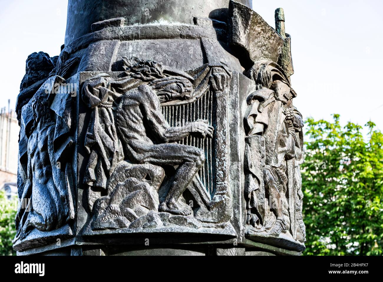 Detail an dem von Antoine Bourdelle geformten Denkmal des polnischen Dichters Adam Mickiewicz, Paris, Frankreich, Europa Banque D'Images