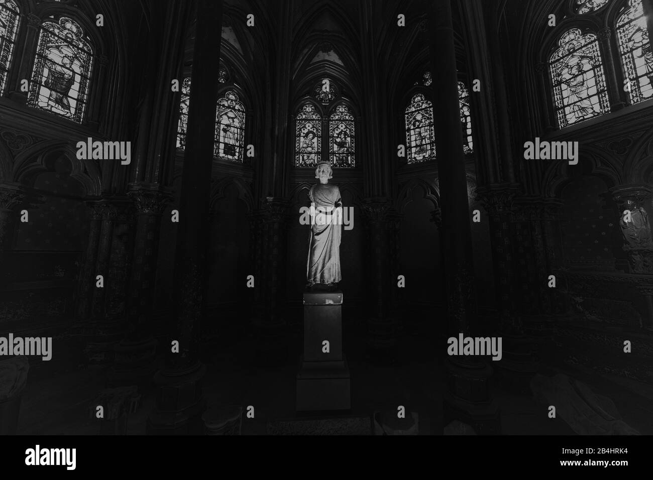 Statue von Ludwig König IX, Saint-Louis, König von Frankreich, in der unteren Kapelle der Sainte Chapelle, Paris, Frankreich, Europa Banque D'Images