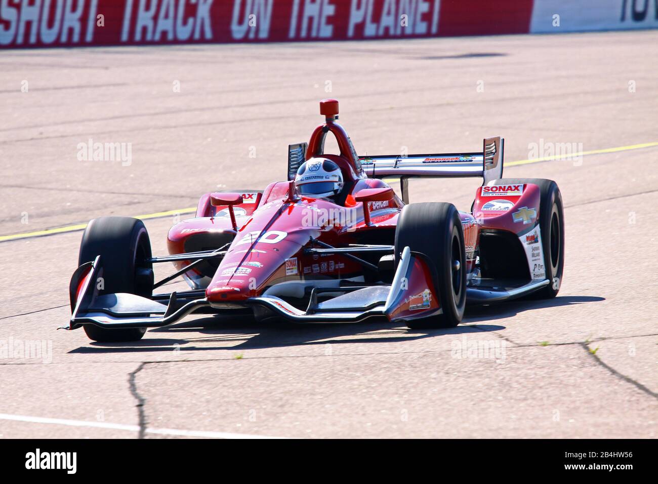 Newton Iowa, 19 juillet 2019 : ED Carpenter sur piste de course pendant la séance de pratique pour la course de l'Iowa 300 Indycar. Banque D'Images