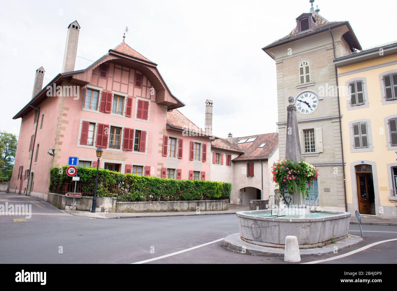 Vue Sur Nyon, Suisse Banque D'Images