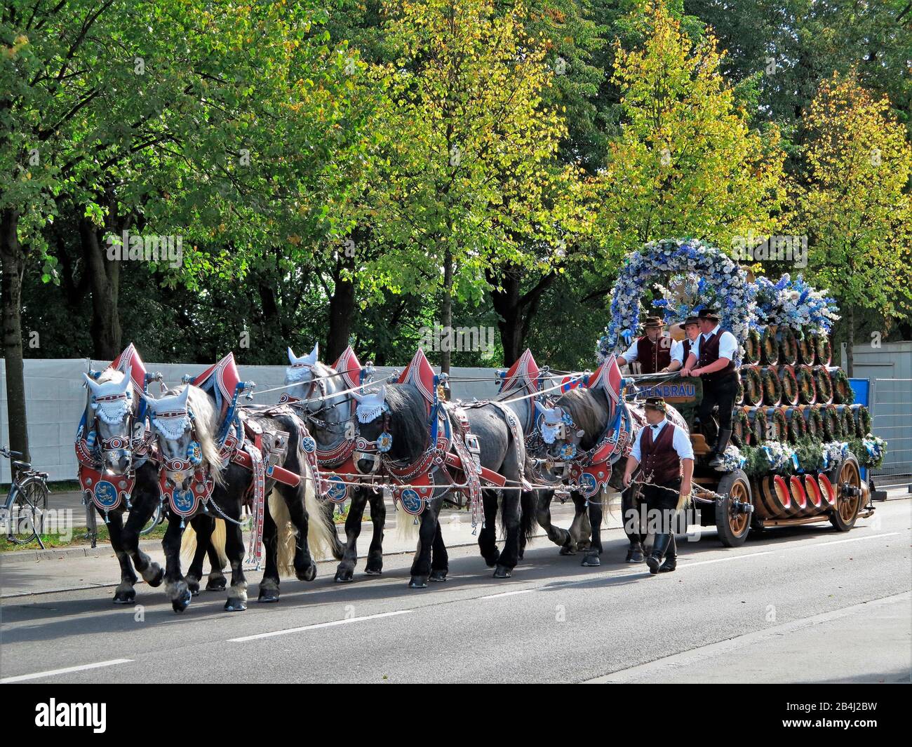 Allemagne, Bavière, Munich, équipe de brasserie, Löwenbräu Banque D'Images