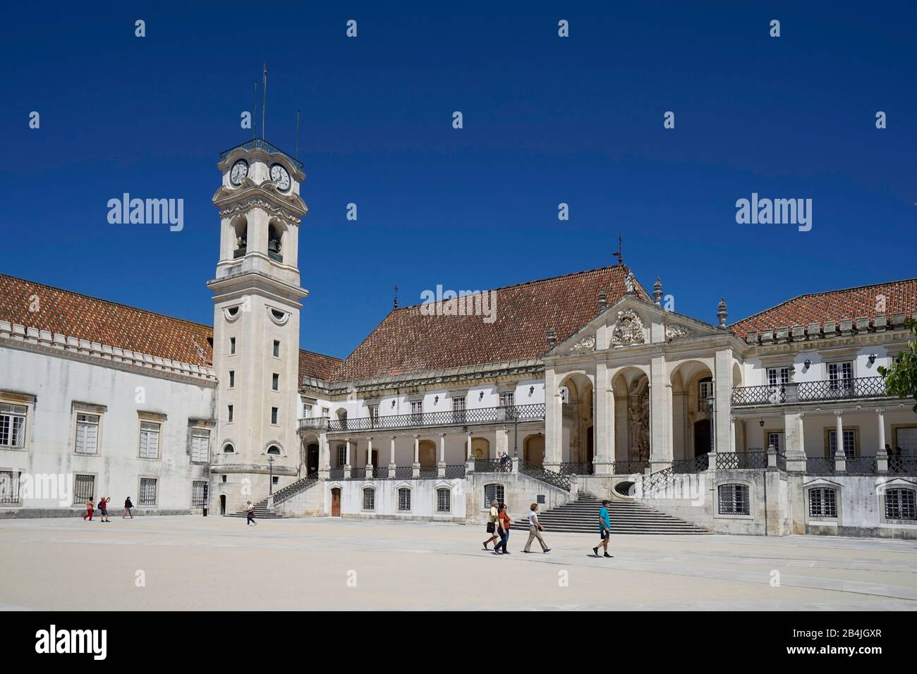 Europe, Portugal, Centro Region, Coimbra, Université, Courtyard Banque D'Images