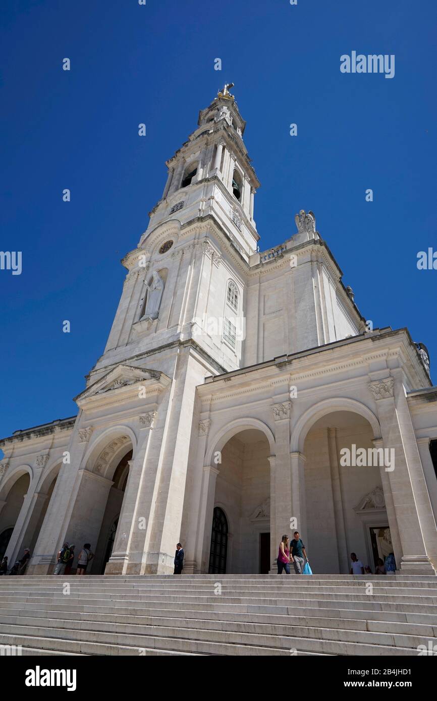 Europe, Portugal, région du Centro, Fatima, lieu de pèlerinage catholique, Basilique de Nossa Senhora do Rosario, Basilique Notre Dame du Rosaire, Basilique Rosaire, Basilique Antiga Banque D'Images
