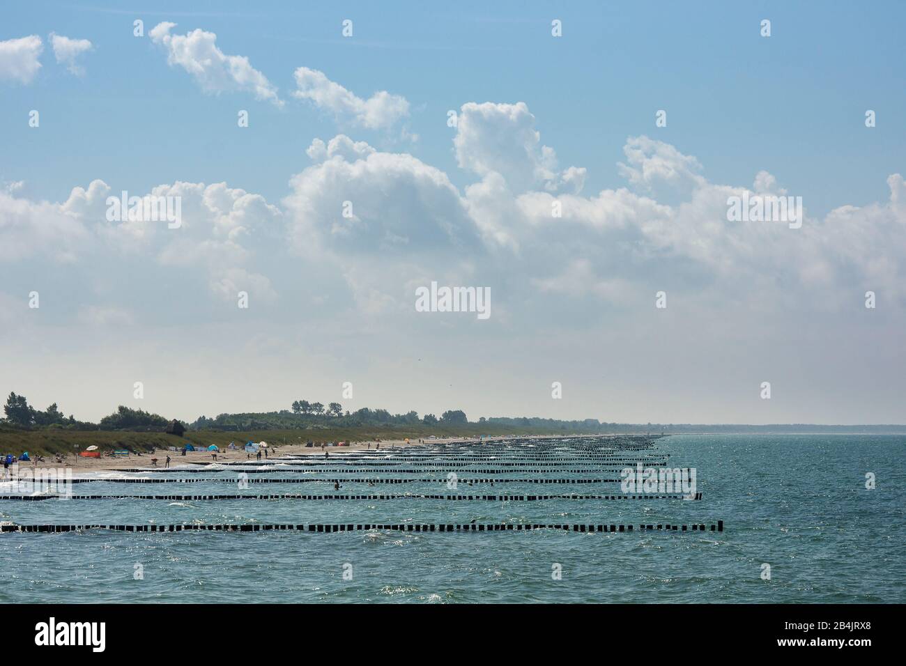 Ostsee, Fischland, Darss, Seebad Wustrow, Strand Im Sommer Banque D'Images