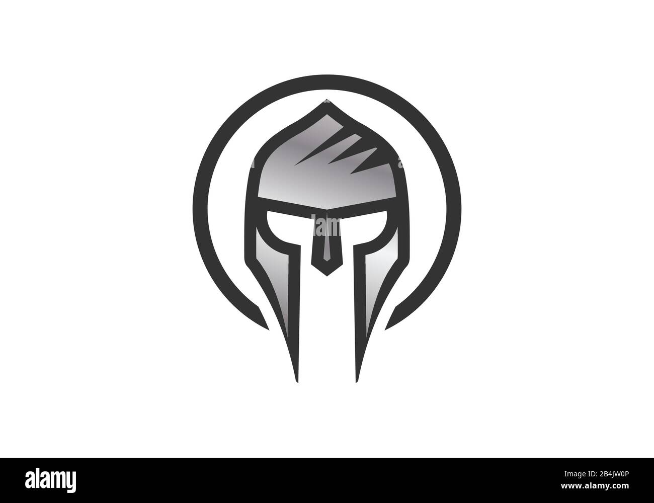 Logo casque Warrior, modèle de logo Warrior Illustration de Vecteur