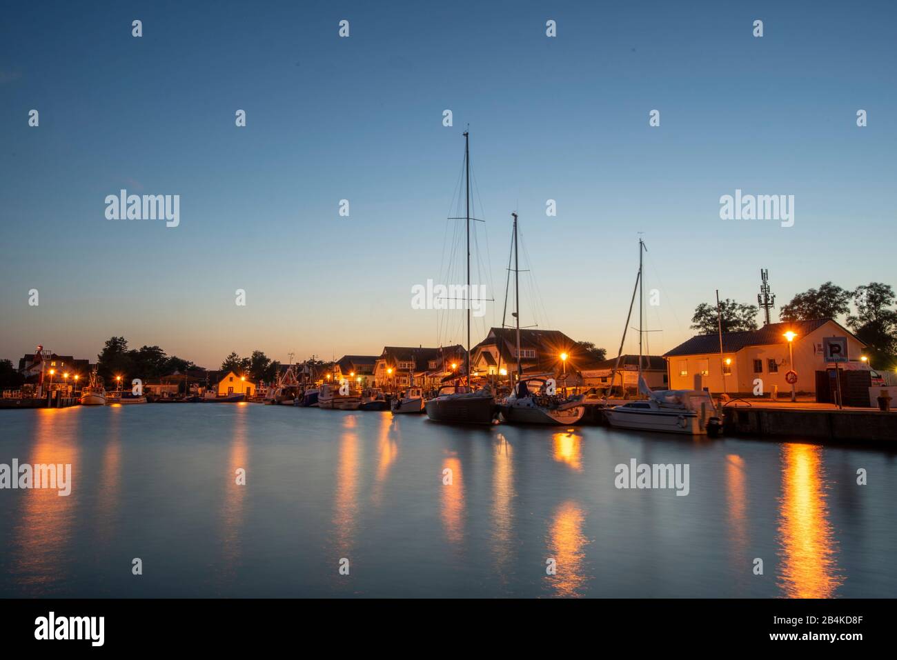 Allemagne, Mecklembourg-Poméranie Occidentale, Hiddensee, Vitte Harbour, Île Hiddensee Banque D'Images