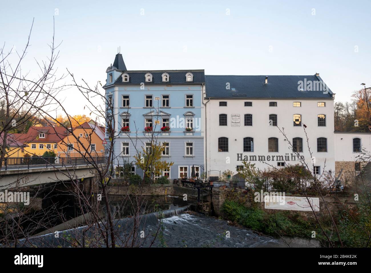 Allemagne, Saxe. Bautzen, vue sur l'usine de marteau de Bautzen, Haute Lusace. Banque D'Images