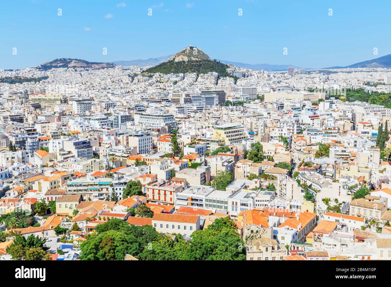 Vue panoramique sur le centre-ville d'athènes, Athènes, Grèce, Europe, Banque D'Images