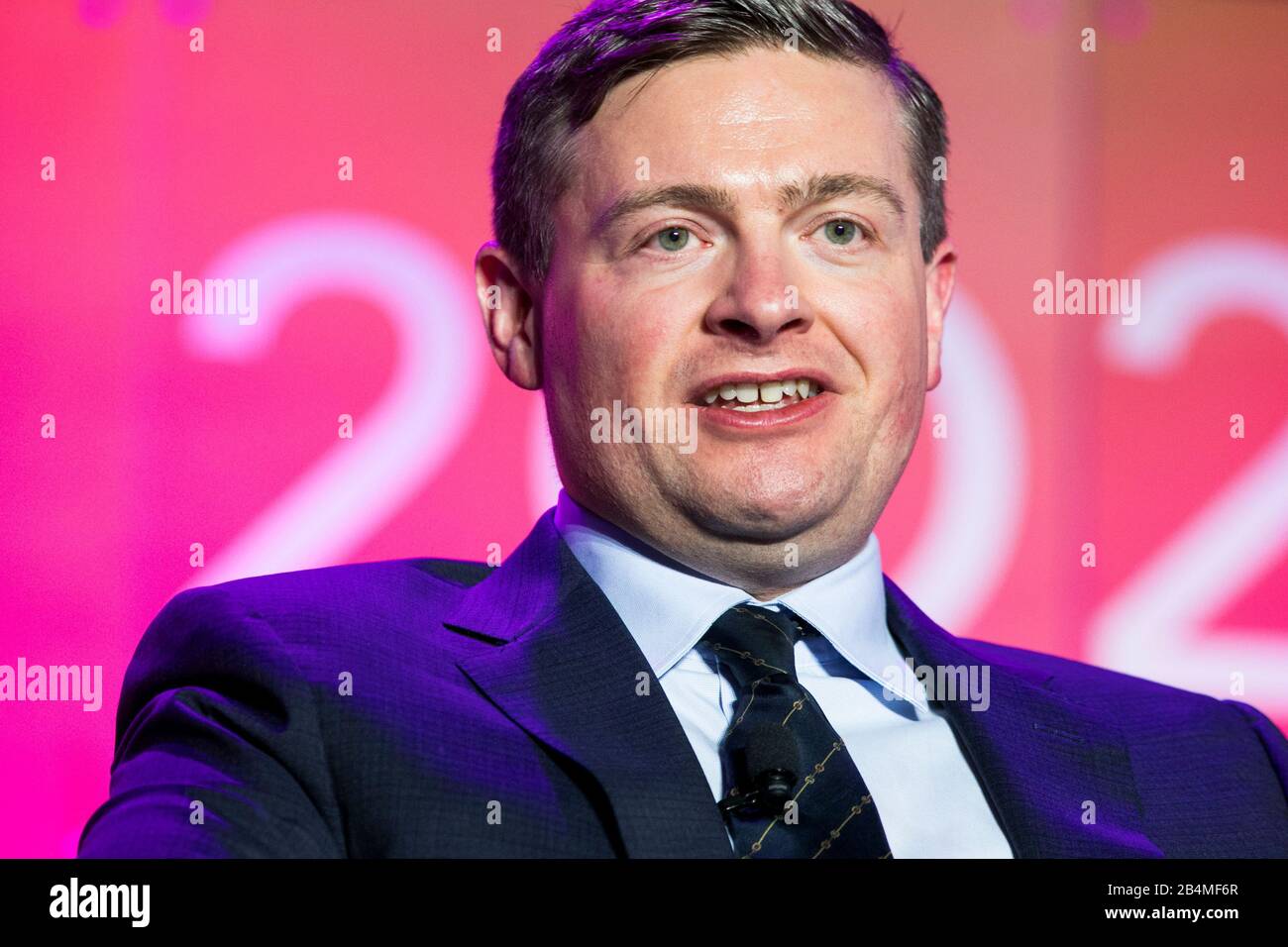 Blake Scholl, fondateur et chef de la direction, Boom Supersonic, s'exprime au Sommet de l'aviation de la Chambre de commerce des États-Unis à Washington, D.C. sur Marc Banque D'Images