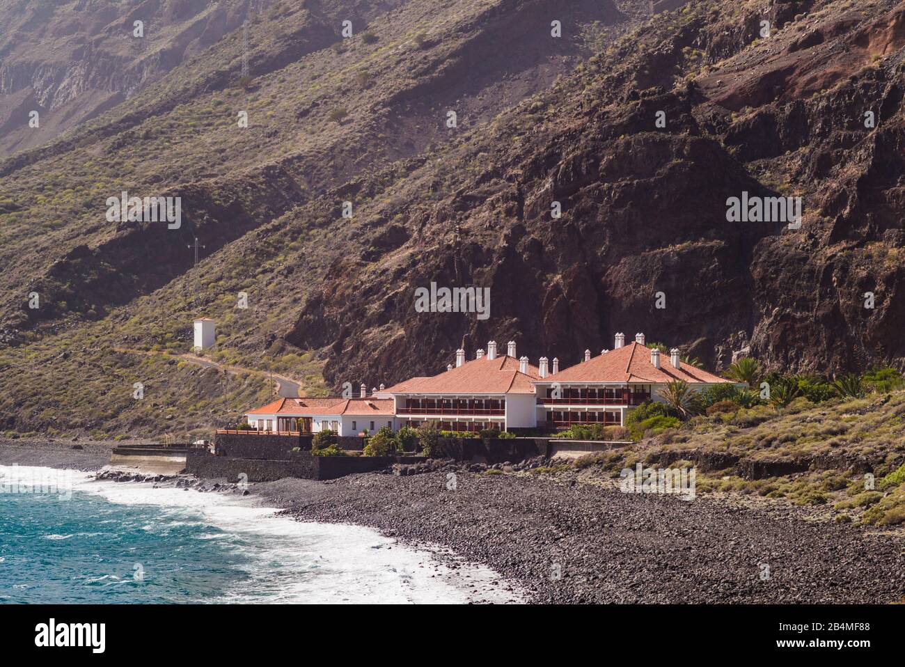 La douleur, Canaries, El Hierro Island, la côte est, le Parador Nacional hotel Banque D'Images