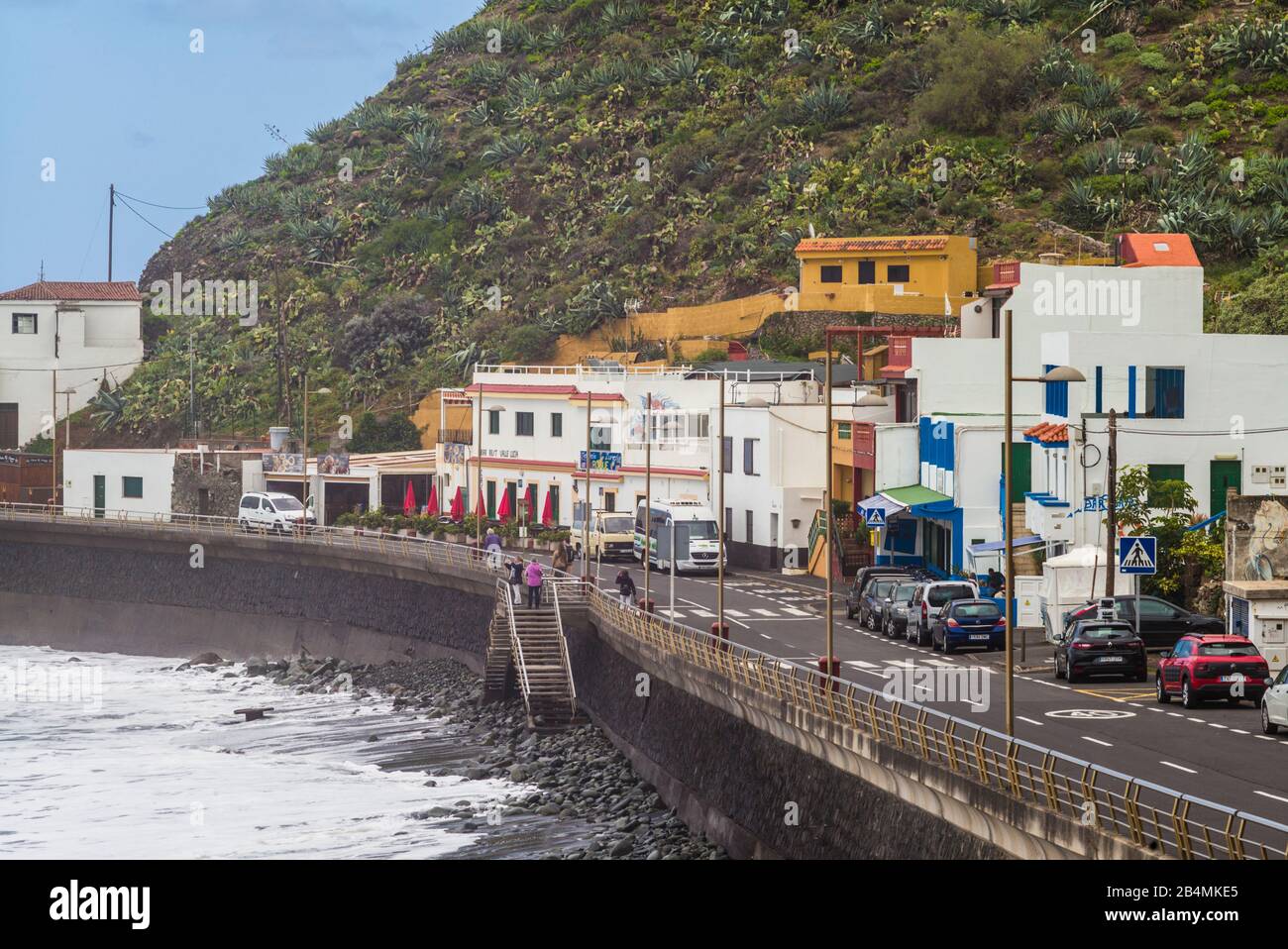 L'Espagne, Iles Canaries, Tenerife Island, l'almaciga, côte nord-village Banque D'Images