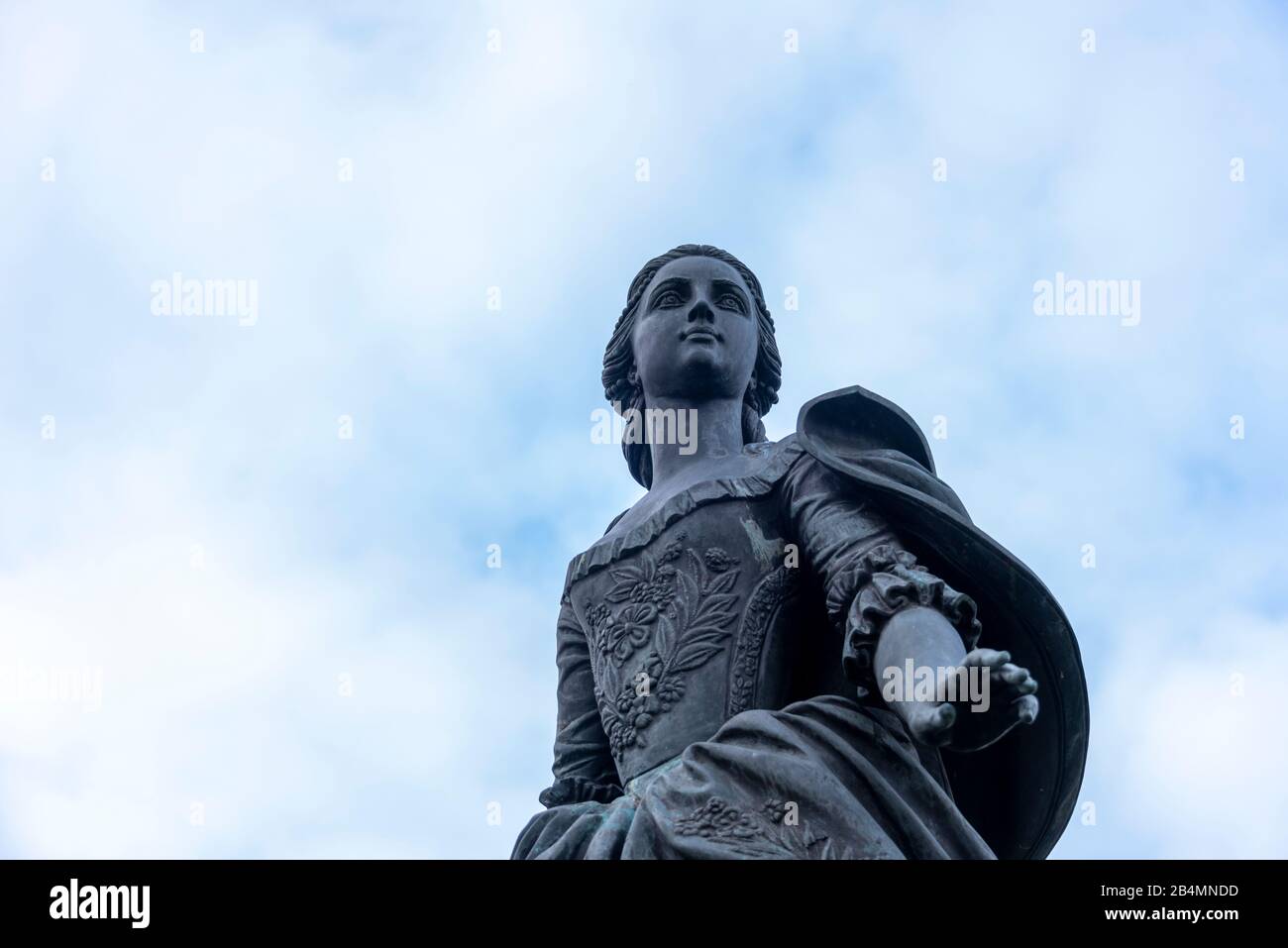 Allemagne, Saxe-Anhalt, Zerbst, vue sur le monument de la princesse Sophie Auguste Friederike von Anhalt-Zerbst. Plus tard, elle est devenue Tsarina Catherine II de Russie et est descende dans l'histoire comme Catherine la Grande. Elle vit au Château de Zerbagster de 1742 au début de 1744. Banque D'Images
