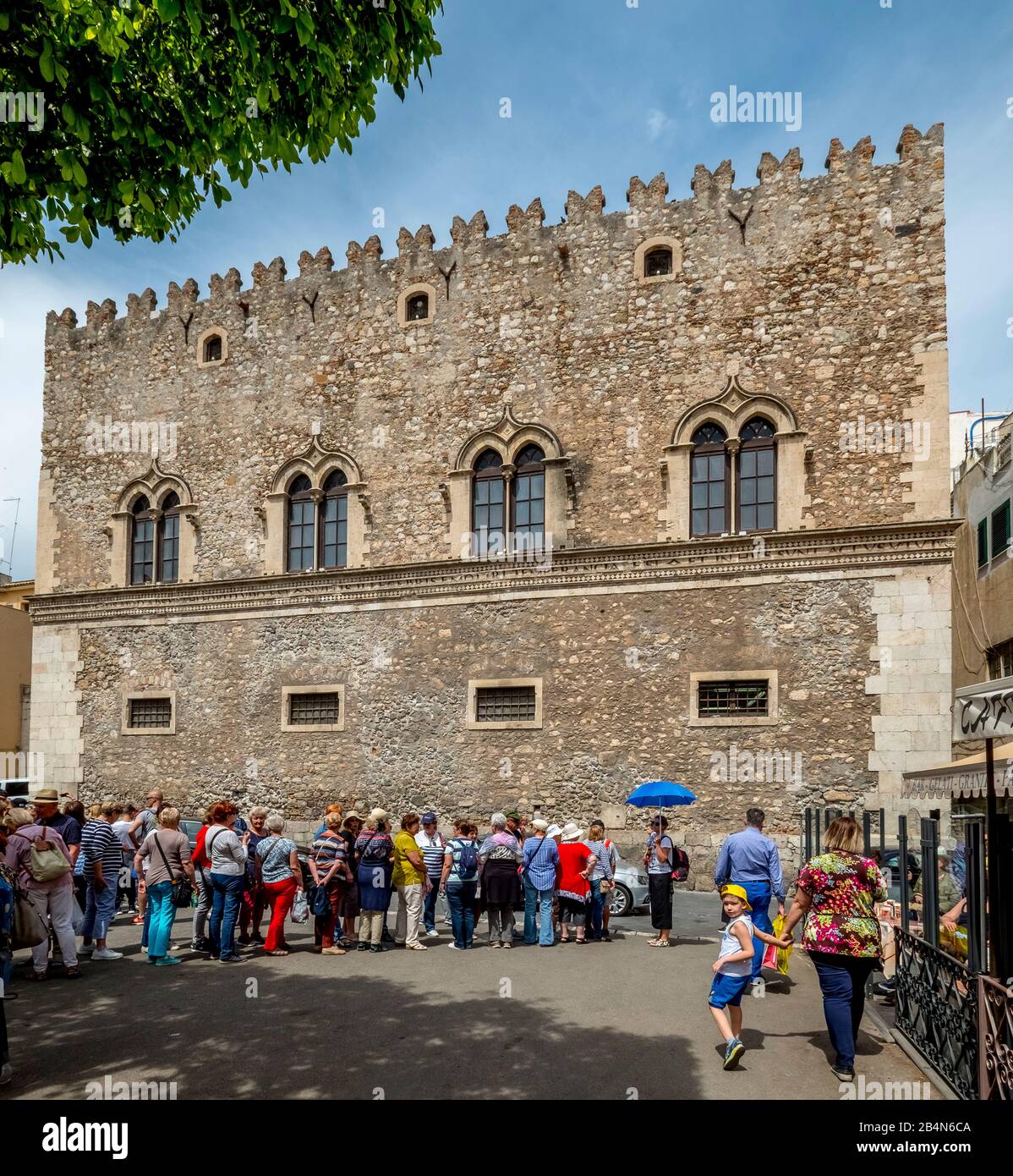 Palais Corvaja, Palazzo Corvaja, palais médiéval avec musée, Taormine, Italie du sud, Europe, Sicile, Italie Banque D'Images