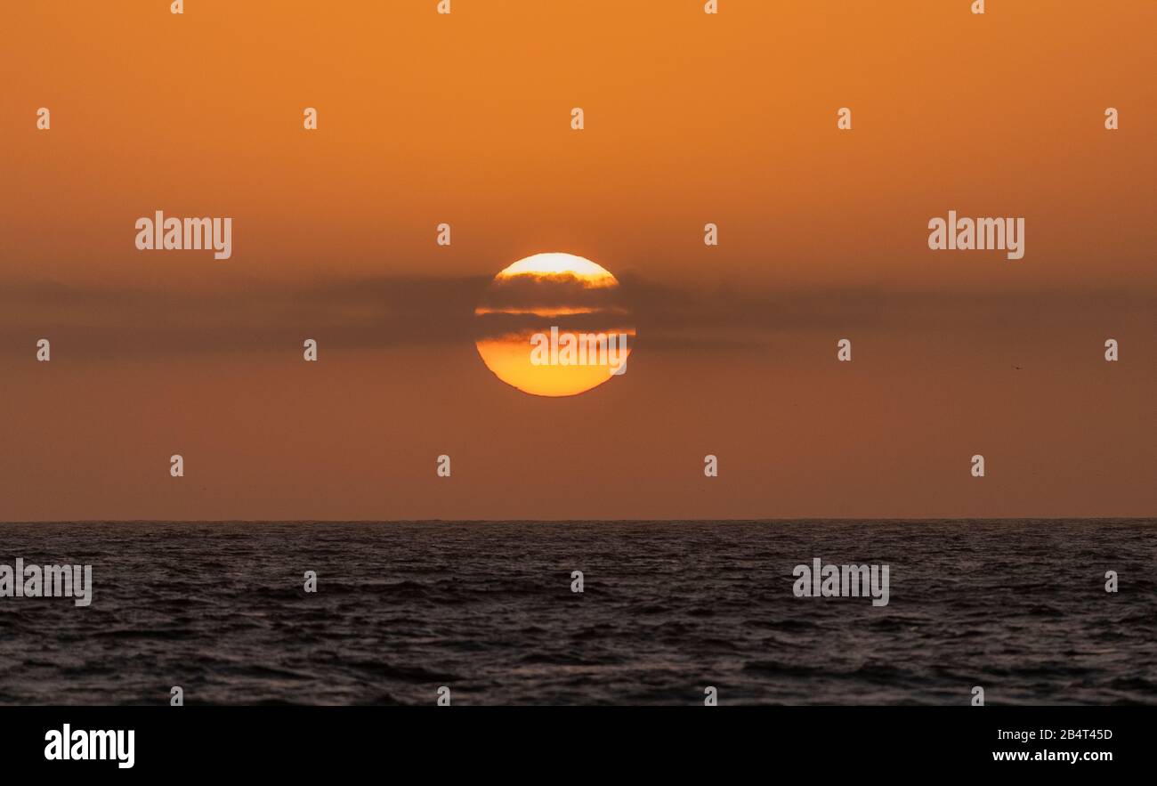 Coucher du soleil du Pacifique, de San Francisco. Banque D'Images