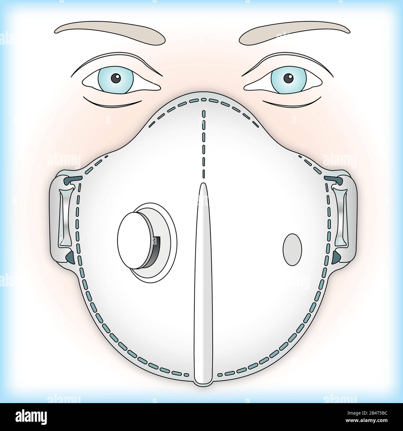 Masque antiviral pour la protection antivirus, illustration vectorielle Illustration de Vecteur