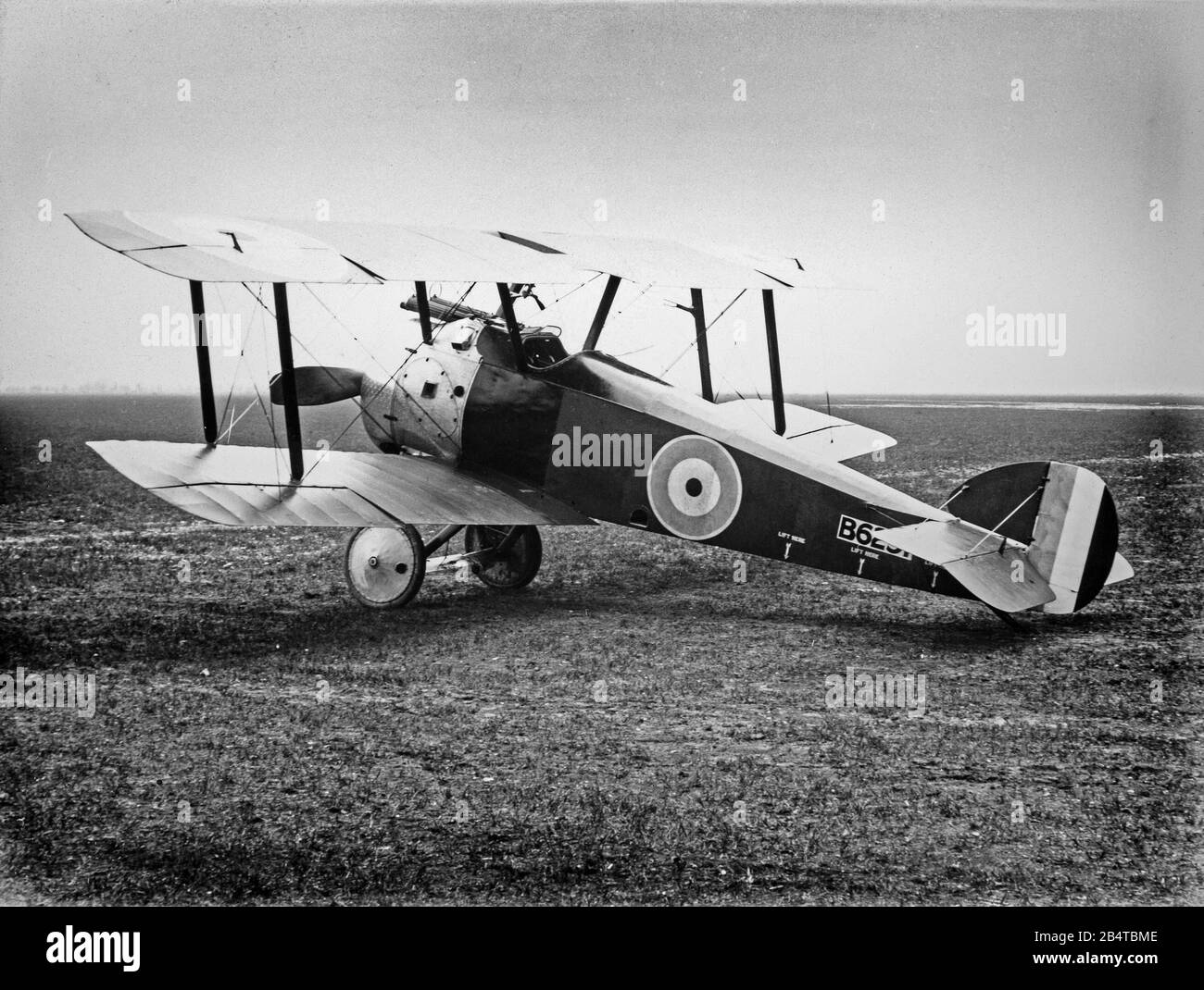 Une photo d'époque, prise le 7 septembre 1917, d'un avion de chasse britannique Sophwith Camel. B6291, du Royal Flying corps. Banque D'Images